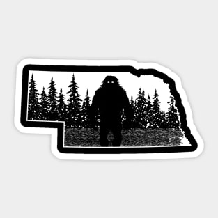 Nebraska Bigfoot Sasquatch Sticker